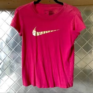 Pink and Gold Nike Shirt